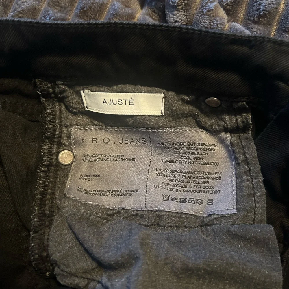 IRO Ajuste Distressed Skinny Cropped Jeans Black Women’s,Size 25 - Picture 7 of 16